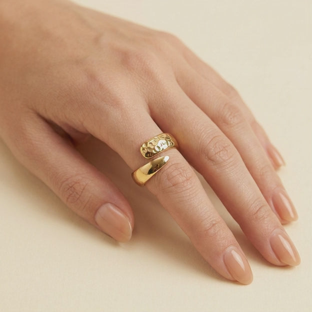 Anillo de Goldfilled con Diseño Abierto y Calado mod. 1309