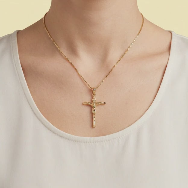 Dije de Goldfilled con Diseño de Cruz Liso mod. 1275