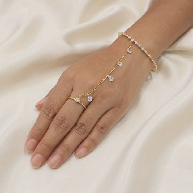 Pulsera Manopla de Goldfilled Gotas Finas mod. 1156