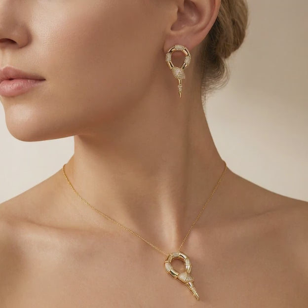 Set de Joyería de Goldfilled Serpiente mod. 7081