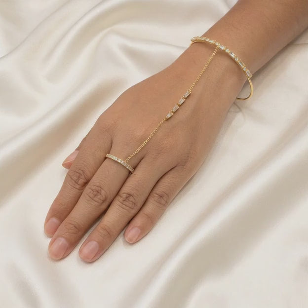 Pulsera Manopla de Goldfilled Diseño Baguette mod. 1153