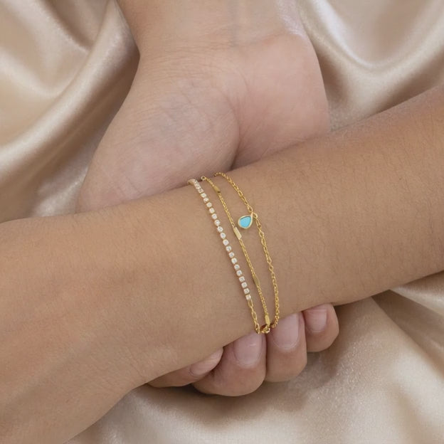 Pulsera de Goldfilled con Diseño de Gota mod. 1143
